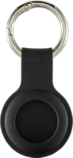 Hama Schlüsselanhänger Fantastic Feel für Apple AirTag in Schwarz im Silikon-Look - Bild 1