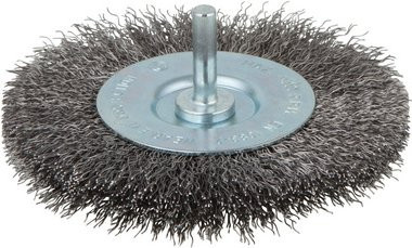 Wolfcraft Scheibendrahtbürste aus Stahl in Silber für den Winkelschleifer, Durchmesser: 100 mm - Bild 1