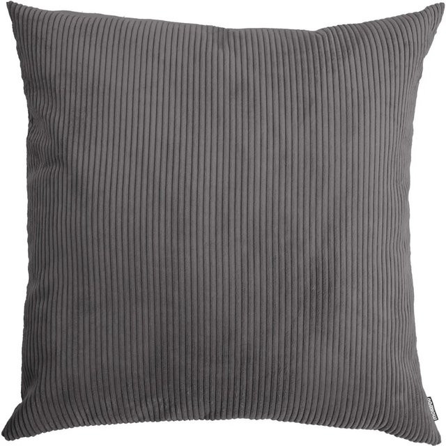 mokebo XXL Sofakissen aus Cord in Anthrazit, B/B: 90 x 90 cm - Bild 1