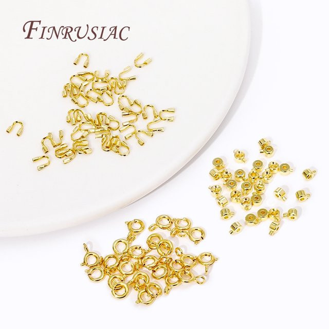 FINRUSIAC Schmuckverschlussverbinder, 14K/18K vergoldet, DIY-Armbandzubehör - Bild 1