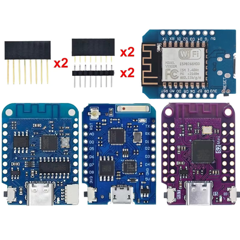 WeMos D1 Mini Pro V3.0 NodeMCU ESP8266 Entwicklungsboard mit WiFi und CH340G, Blau - Bild 2