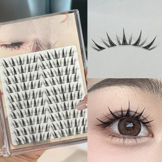 JIEFUXIN Wimpernset, Comic-Cluster, Damen - Bild 1