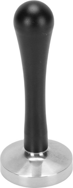 CosyHome Kaffee Tamper aus Edelstahl in Schwarz mit flachem Boden und runder Form - Bild 1
