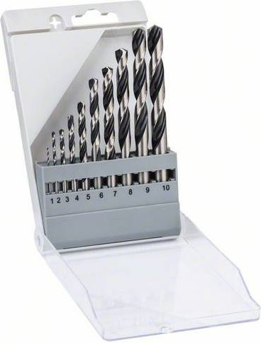 Bosch HSS Metall-Spiralbohrer-Set PointTeQ DIN 338, 10-teilig, Schwarz-Silber - Bild 1