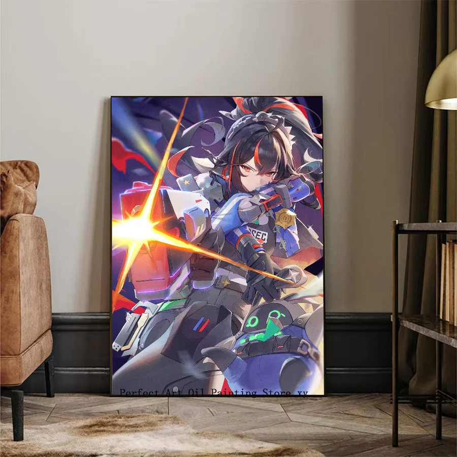 Zhu Yuan Zenless Zone Zero Spiel Poster Papierdruck für Wohnzimmer und Schlafzimmer in Mehrfarben - Bild 6
