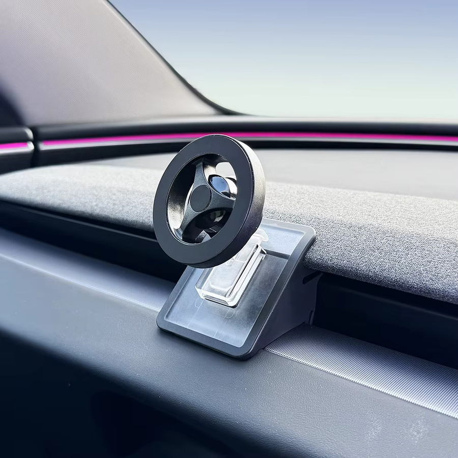 TEKSY Magnetische Handyhalterung in Schwarz kompatibel mit MagSafe für iPhone 17 16 Pro sowie Tesla Model Y und Model 3 Highland - Bild 3