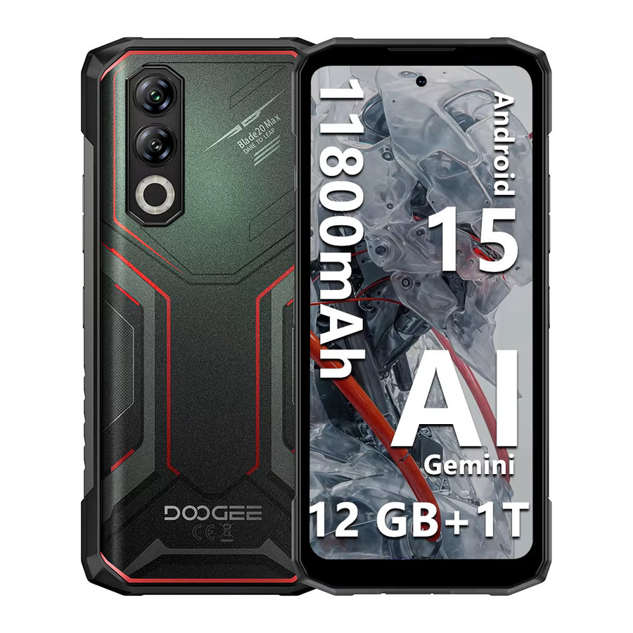 DOOGEE Blade20 Max Smartphone mit 1 TB ROM, 36 GB RAM, 6,6 Zoll Display, 11800 mAh Akku und 64 MP AI-Kamera, Android 15 - Bild 1