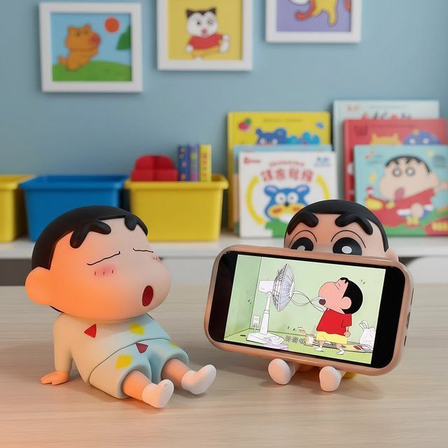 Bandai Crayon Shin-Chan Anime Figur als süßer Handyhalter und Desktop-Ornament - Bild 1
