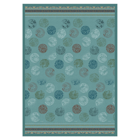 Bassetti Plaid FLORENCE in Türkis mit geometrischem Muster aus Baumwolle und Polyester, Oeko-Tex Standard 100 zertifiziert