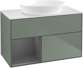 V&B Waschtischunterschrank Finion 100 in Weiß matt lackiert B/T/H: 100 x 50,1 x 50,1 cm - Bild 1