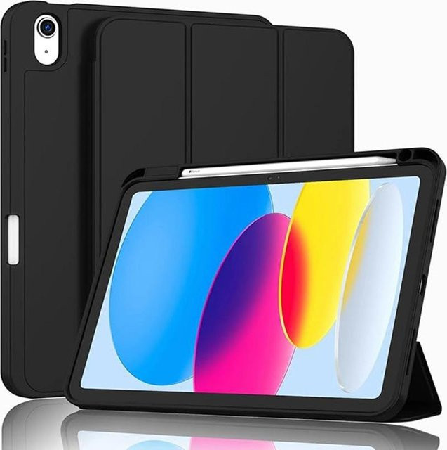 Apple iPad Hülle mit Stifthalter in Schwarz für iPad Pro, Air und iPad Modelle - Bild 1