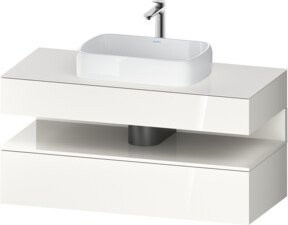 Duravit Waschtischunterschrank Qatego in Weiß Hochglanz, B/T/H: 120 x 55 x 60 cm - Bild 1
