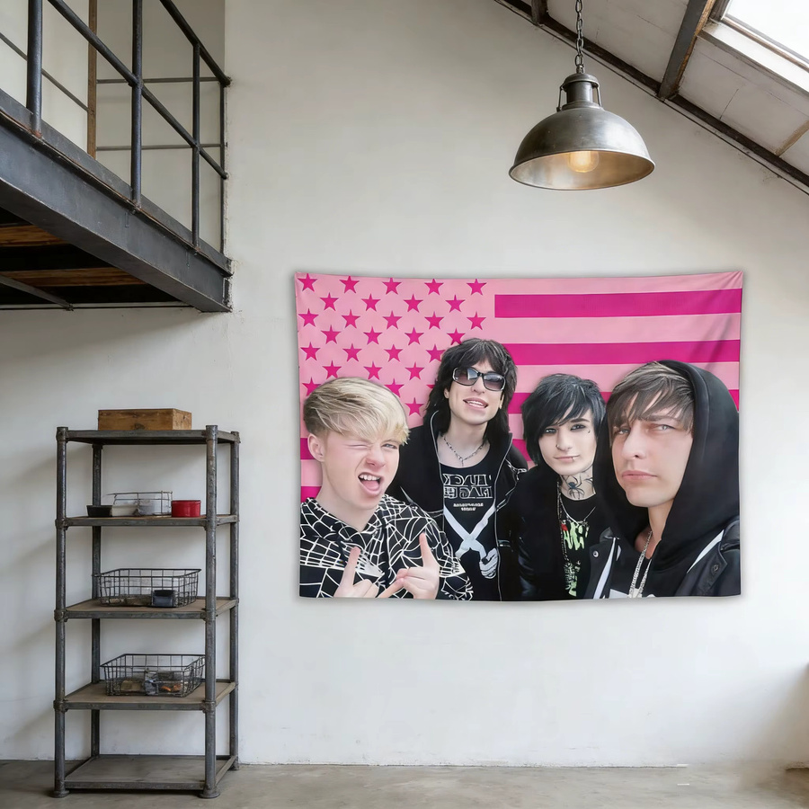 Jack & Johnny Wandteppich Pink mit Colby-Motiv, B: 91,44 cm, H: 152,4 cm - Bild 3