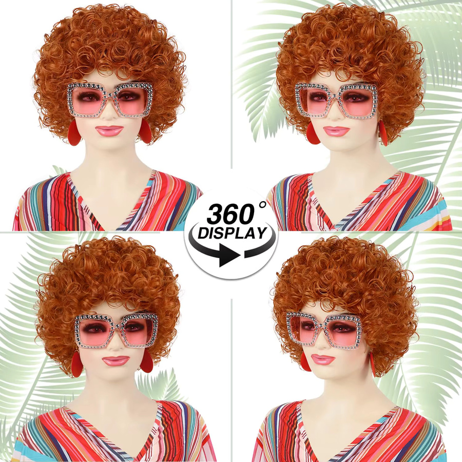 G&T Wig Perücke für Damen, rot-orange, kurz, lockig - Bild 3