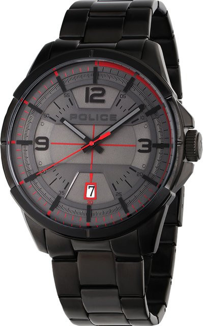 Police Herrenuhr, Quarz, Edelstahl, 48 mm, Grau, 3 ATM - Bild 1
