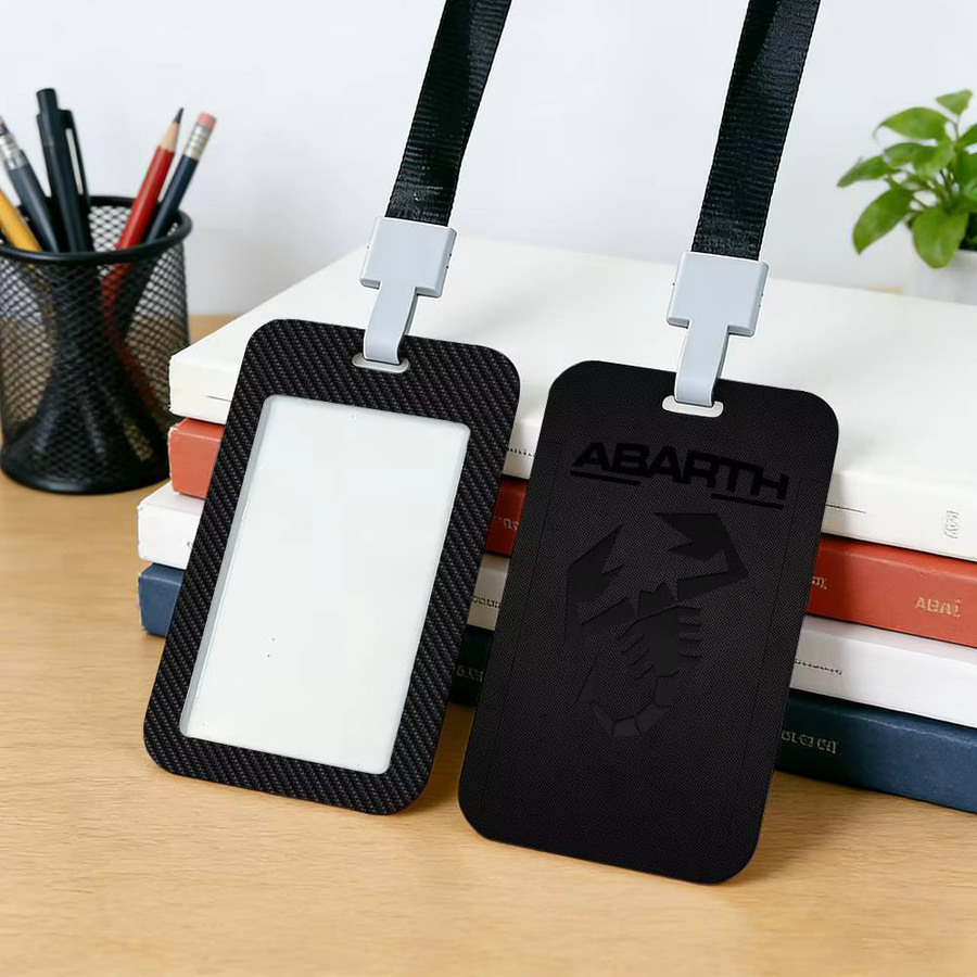 A-Abarth Halsband-Lanyard mit Kartenhalter, ID-Bus-Kartenhülle, Unisex - Bild 3