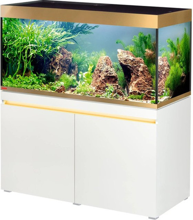 Eheim Aquarium-Kombination Incpiria 430 Limited Edition in Gold und Weiß-Gold mit Schwarzglas