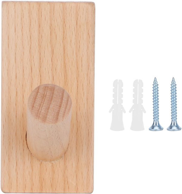 Meterk Wandbehang aus Holz in Braun als Kleiderhaken für Schlafzimmer und Badezimmer - Bild 1