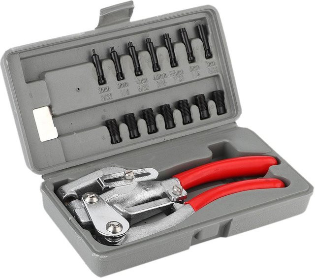 Aimo 16-teiliges Multifunktions-Lochzangen-Set aus Stahl in Multicolour für Metall, Messing, Gummi, Leder und Kunststoff - Bild 1