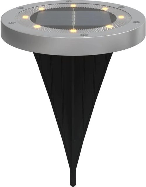 vidaXL Solar-Bodenleuchten mit Erdspieß, 12 Stück, Schwarz, Warmweiß, LED, IP65 wasserdicht - Bild 1