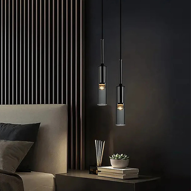 Lyfs Nordische LED-Pendelleuchte aus Glas in Schwarz und Transparent für Wohnzimmer, Esszimmer oder Schlafzimmer - Bild 1