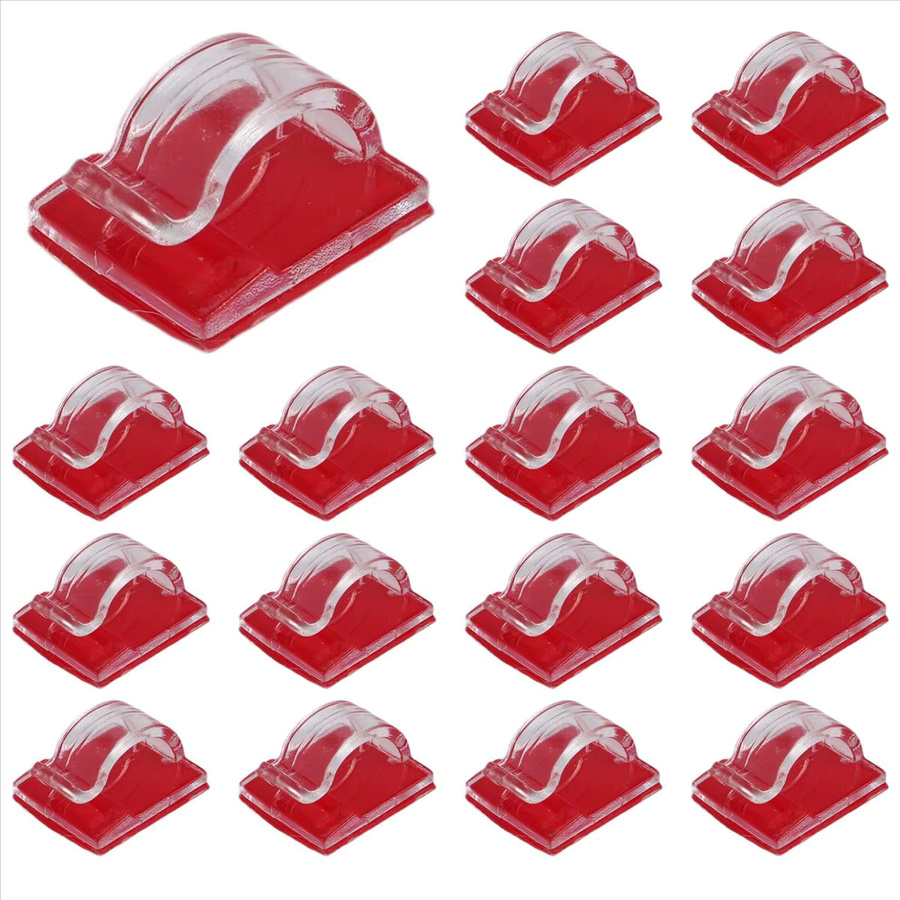 Supernew Haken für Lichterketten im Freien, 50er-Pack transparente Clips mit wasserdichter Kleberückseite - Bild 3