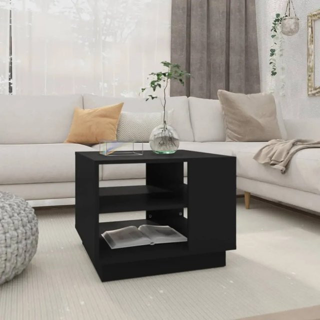 vidaXL Couchtisch in Schwarz mit modernem Design aus Holzwerkstoff, B/T/H: 55 x 55 x 43 cm - Bild 1
