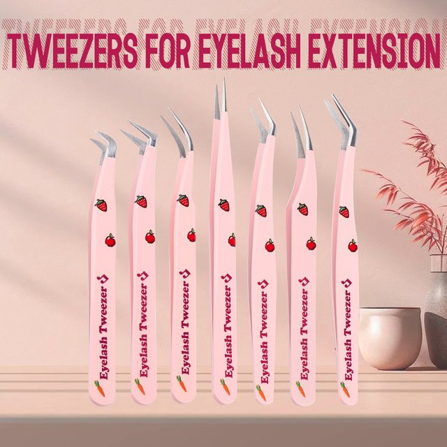Multifunktionale Wimpern-Pinzette für Wimpernverlängerung und falsche Wimpern, Unisex - Bild 1