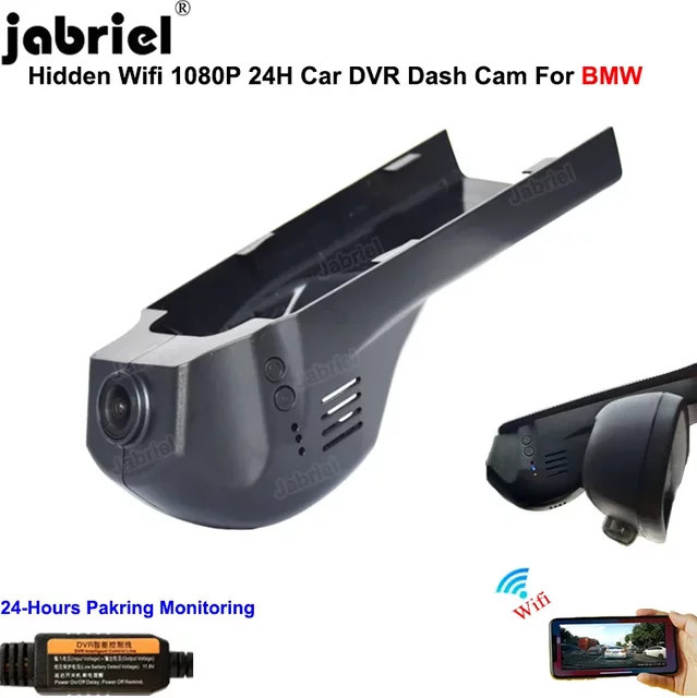 Jabriel Auto-DVR-Dash-Kamera für BMW in Schwarz mit 24H Überwachungsfunktion - Bild 1