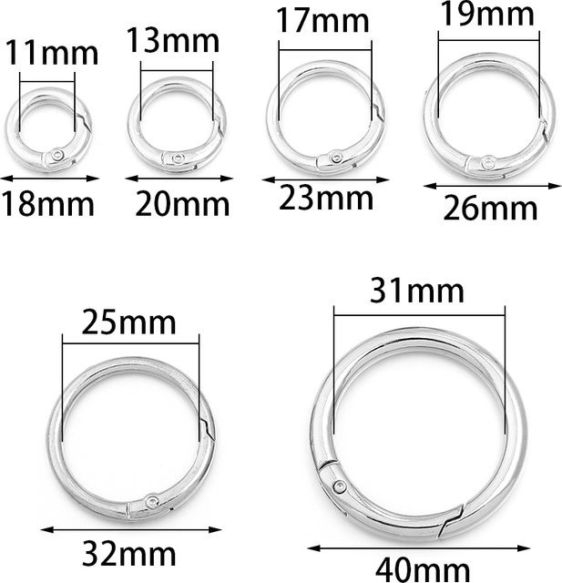louleur Metall-O-Ring-Federkarabiner, Schnallenverbinder - Bild 1
