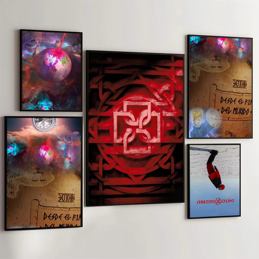 Duki Singer AMERI Poster Kayou Wanddekoration aus wasserfestem Papier in Multicolor, B: 15,0 cm, H: 10,0 cm, T: 6,0 cm - Bild 2