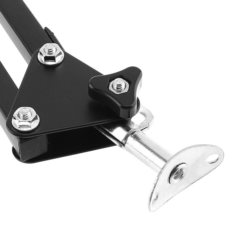 E Lighting Universeller flexibler Metallhalter mit überlangem Schwenkarm und Standhalterung für Tischlampen, Schwarz - Bild 4