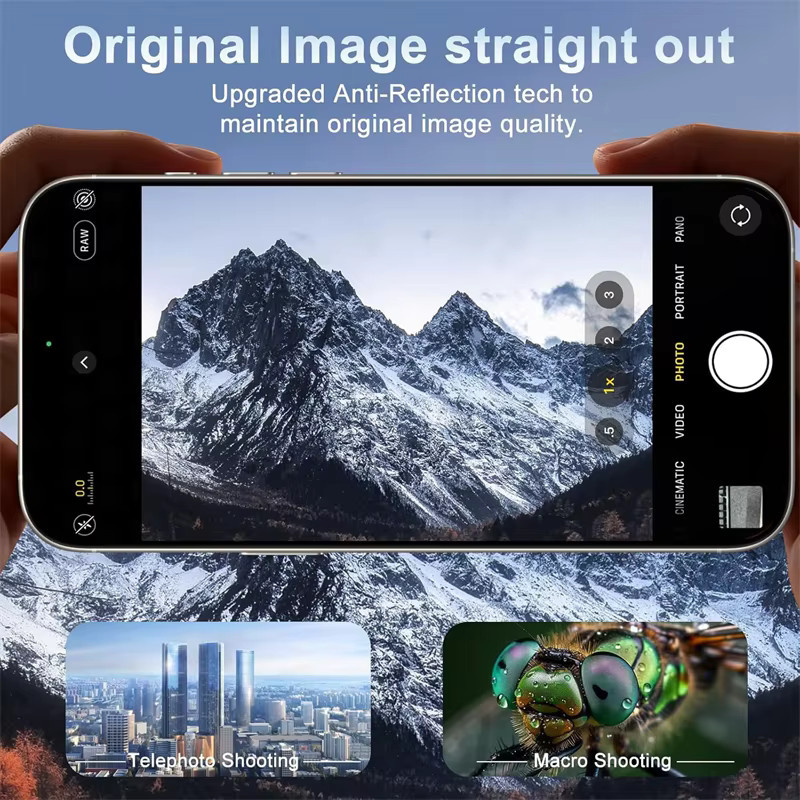 Liquid Quicksand Flowing Kameraobjektivschutz aus gehärtetem Glas für iPhone 17 Pro Max und iPhone 17 Pro in Schwarz und Transparent - Bild 4