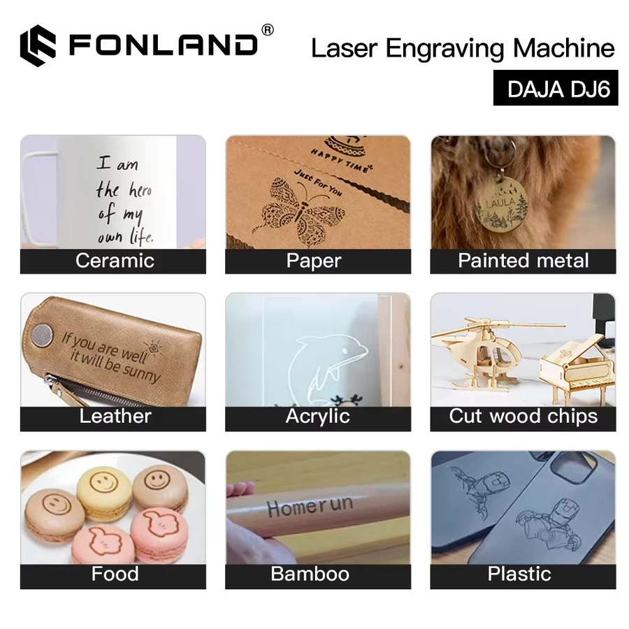DAJA CNC Lasergravierer DJ6 Mini-Lasergravurmaschine 3000 mW in Schwarz für Holz und Kunststoff - Bild 3