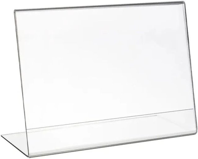 HMF 46933 Acryl Tischaufsteller Schräg DIN A5 Querformat Transparent B/H: 21,0 x 14,8 cm - Bild 1