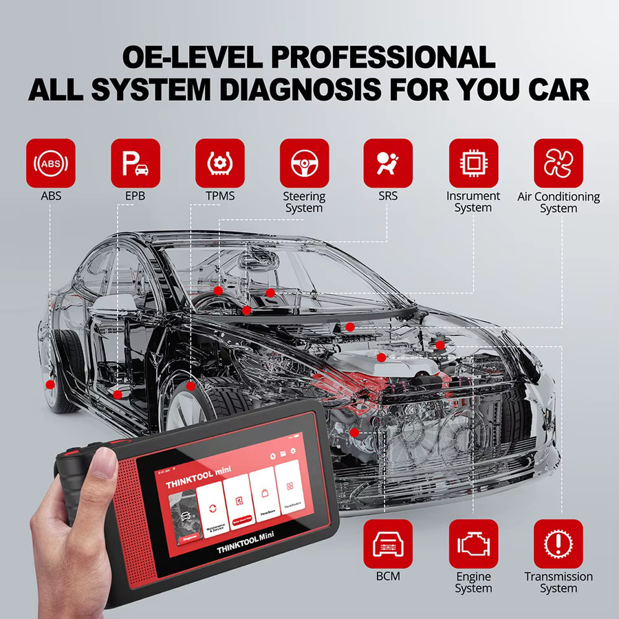 Thinkcar Thinktool Mini OBD2 Scanner in Schwarz mit lebenslang kostenlosem Diagnose-Tool für 28 Reset-Funktionen und Fehlercode-Auslesung - Bild 2