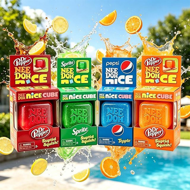 Nee Doh Würfel Quetschspielzeug, Weiches Sprite Knet-Stressabbau Fidget Spielzeug, Sensorischer NeeDoh - Bild 1