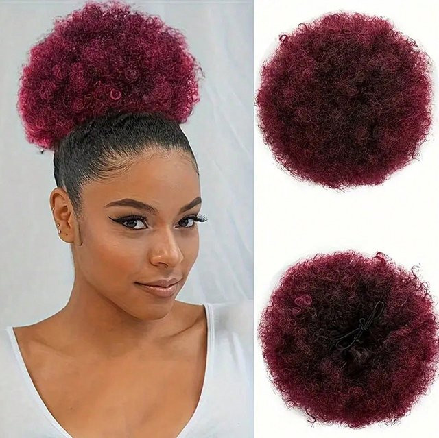 ISIGROSI Afro Pferdeschwanz Extensions, Synthetisch, Damen - Bild 1