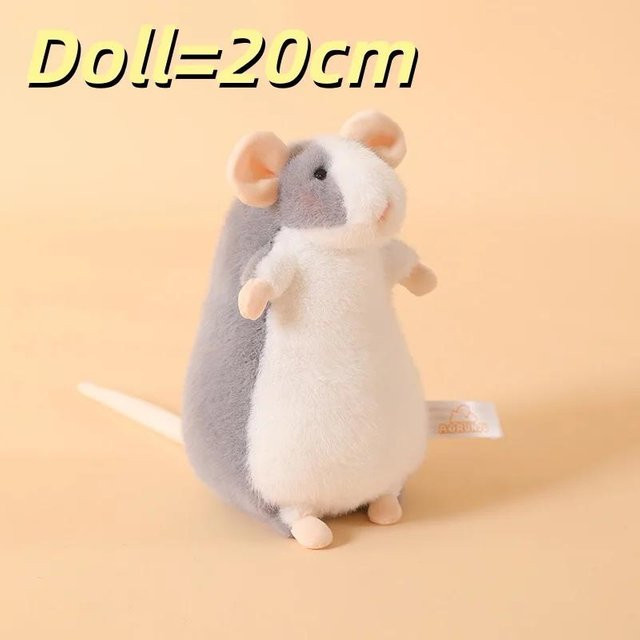 Yiran toy Maus Plüschtier, Grau - Bild 1