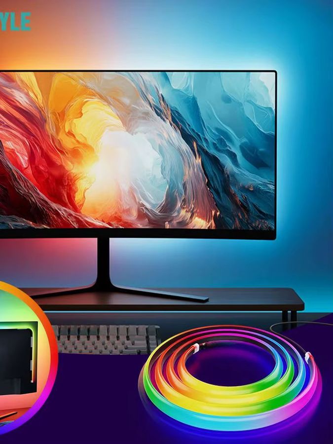 Newstyle LED-Streifen-Sync-Lichtleiste zur smarten Gaming-Ambientebeleuchtung mit App-Steuerung und Musik- sowie Farbsynchronisation - Bild 6