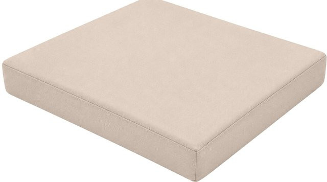 CLP Sitzkissen Lotta für Gartenstühle, quadratische Stuhlauflage aus beige Oxford Gewebe mit Reißverschluss, B: 51 cm, T: 43 cm, Polsterhöhe: 5 cm - Bild 1