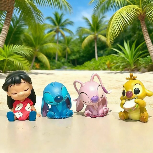 HEROCROSS Disney Lilo Stitch Angel Action-Figuren, 4-teiliges Set - Bild 1