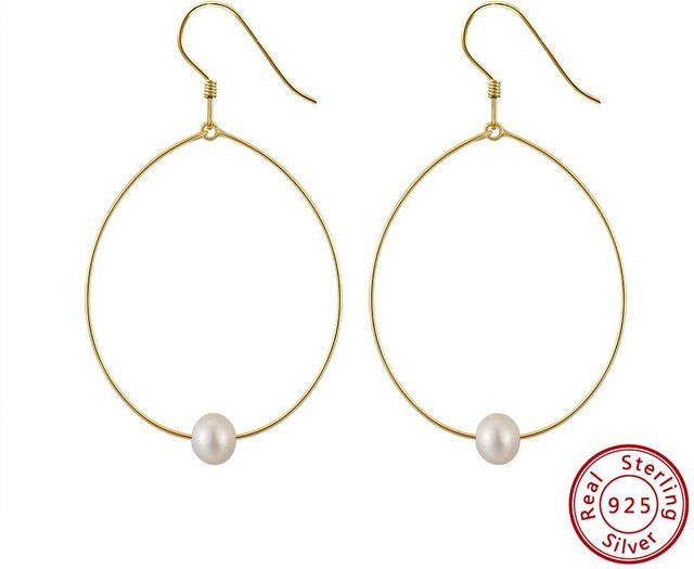 Allbestart Ohrringe 925 Silber, Perle, Damen - Bild 1