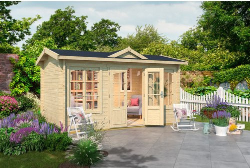 Lasita Maja Gartenhaus Kensington in Natur, B/H/T: 400 x 250 cm - Bild 1