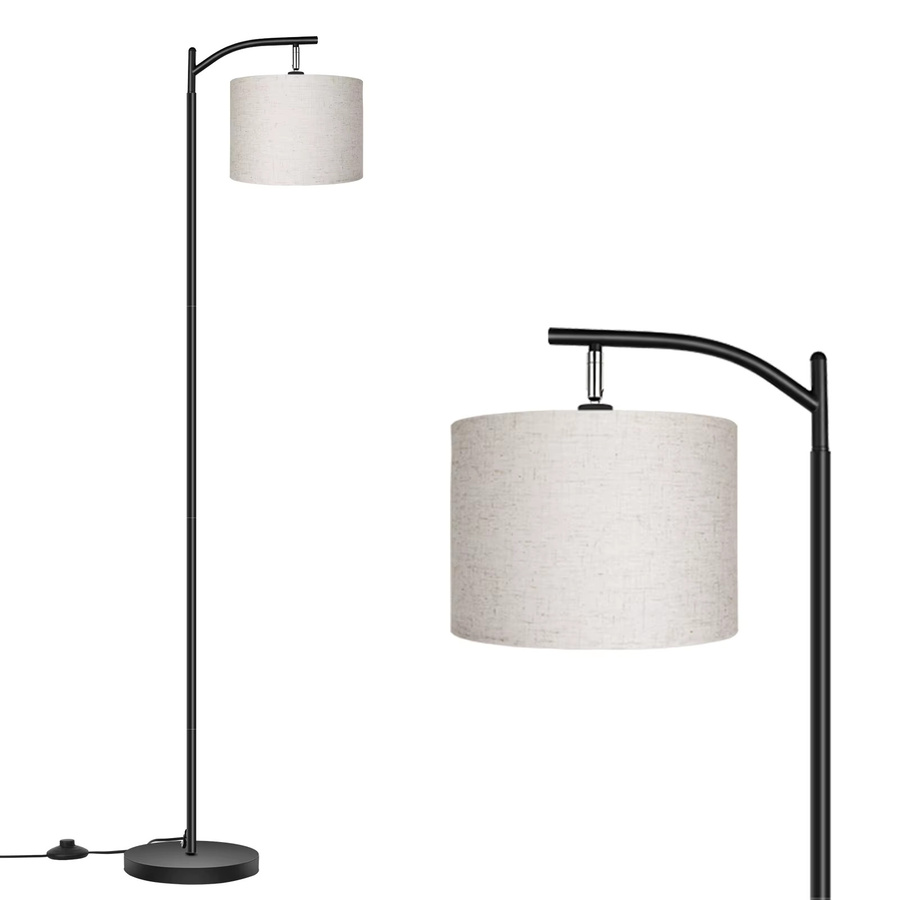 Moderne Stehlampe von Oraymin in Beige mit Stoffschirm und 12W LED Leuchtmittel, Höhe: 170 cm - Bild 6
