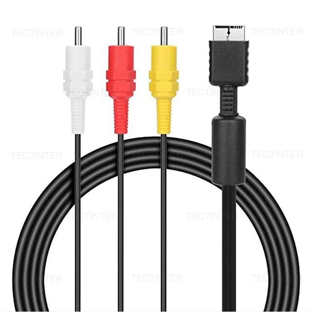 TECTINTER RCA AV Kabel Splitter für PlayStation PS1 PS2 PS3, 1,8 m Länge - Bild 1