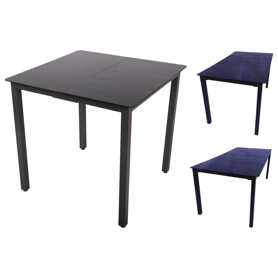VCM Gartentisch aus Aluminium und Sicherheitsglas in Anthrazit, B/T/H: 140 x 80 x 73 cm - Bild 2