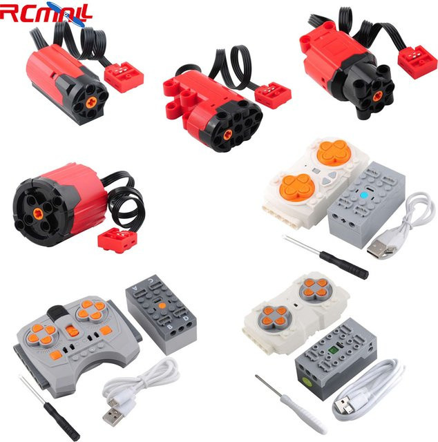 Wishiot MOC Power Functions Hochgeschwindigkeits-M-Motor XL Servomotor in Rot für Bausteine 88003 88004 8882 - Bild 1