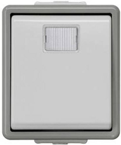 Siemens DELTA fläche Aufputz-Taster IP44 dunkelgrau/hellgrau 10A 250V 5TD4706 - Bild 1