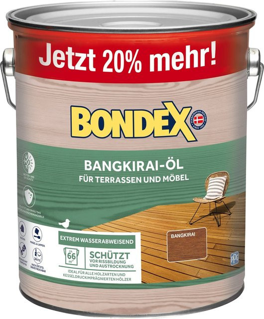 Bondex Bangkirai-Öl in Braun mit UV-Schutz für eine lösungsmittelbasierte Holzpflege - Bild 1